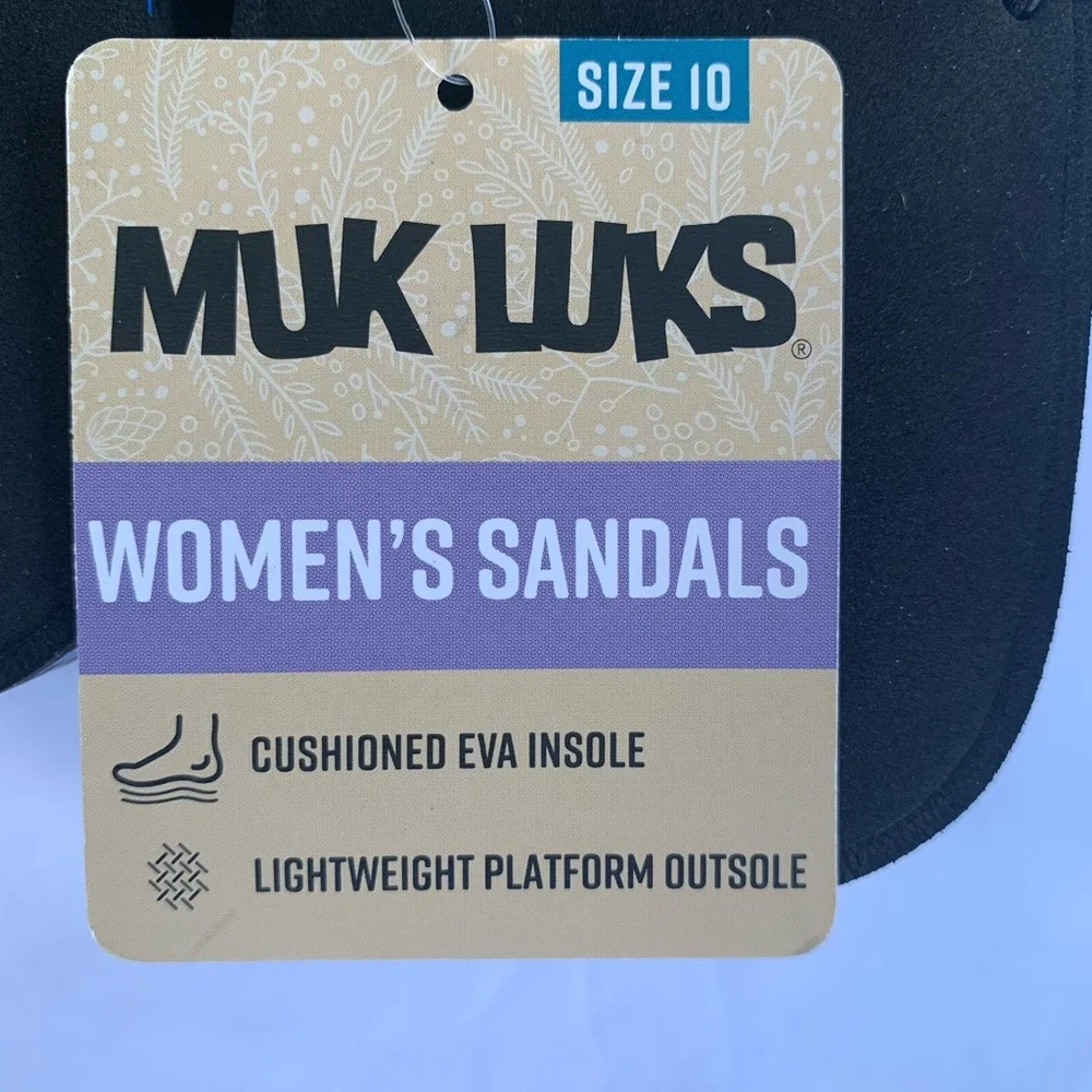 Muk Luks Printed Flip Flop Wedge size 10 - Picture 7 of 9